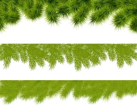 Fir borders Stock Illustration