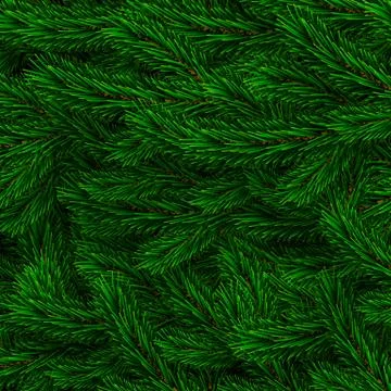 Fir branch backdrop design. Christmas decoration element. New Year tree branc Stock Illustration