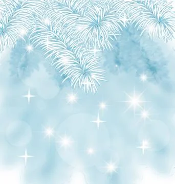 Fir branches background Stock Illustration