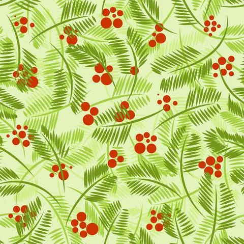 Fir branches pattern seamless. New Year and Christmas background Illustrazione stock