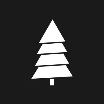 Fir Christmas tree flat line icon. Vector thin sign of evergreen plant, eco.. Stock Illustration