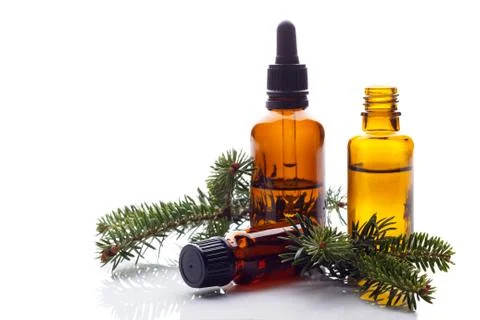 Fir essential oil Stock Photos
