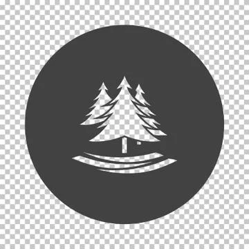 Fir forest  icon Stock Illustration
