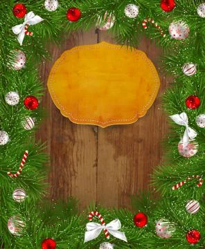 Fir frame Stock Illustration