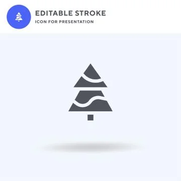 Fir icon vector, filled flat sign, solid pictogram isolated on white, logo il Illustrazione stock