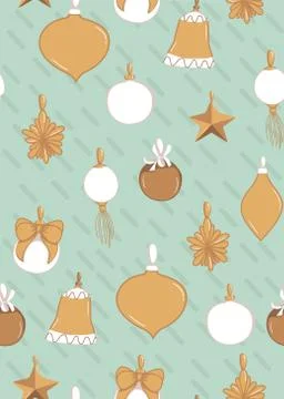 Fir pattern. Seamless pattern. Christmas decoration. Stock Illustration