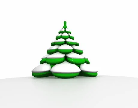 Fir in snow Stock Illustration