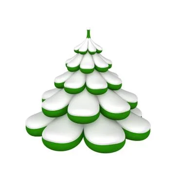 Fir in snow Stock Illustration