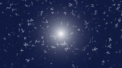 Fir Tree Branch Snowing Snowflake Blue Gradient Christmas Motion Background Video stock 98851941