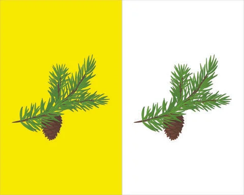 Fir Tree Branch Vector File | Editable file Illustrazione stock