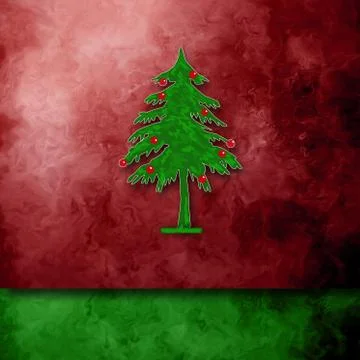 Fir tree christmas background Stock Illustration