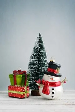Fir tree with christmas decorations Stock Photos