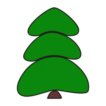 Fir-tree, christmas tree Stock Illustration