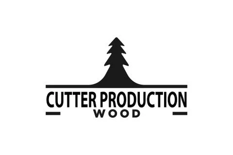 Fir tree, cutter logo Designs Inspiration Isolated on White Background Stock Illustration