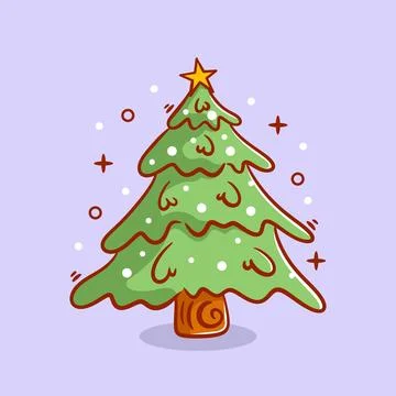 Fir tree design for christmas Stock Illustration