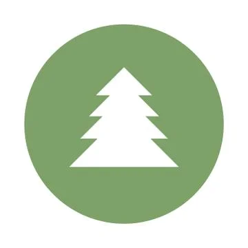 Fir-tree flat vector icon Stock Illustration