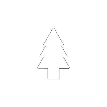 Fir tree. flat vector icon Stock Illustration