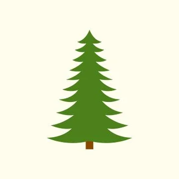 Fir tree icon. Christmas tree silhouette. Vector illustration. Stock Illustration