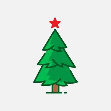 Fir tree icon design Stock Illustration