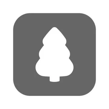 Fir-tree icon. Fir-tree vector logo. Flat design style. Modern vector pictogram Stock Illustration