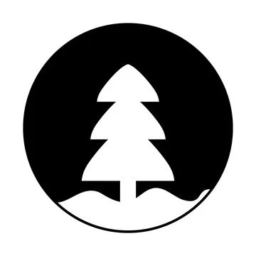 Fir tree icon. Stock Illustration