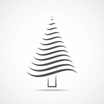 Fir tree icon. Vector illustration Stock Illustration