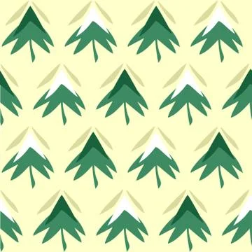Fir Tree Illustration Seamless Pattern Background Wallpaper Stock Illustration