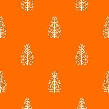 Fir tree pattern orange 스톡 일러스트