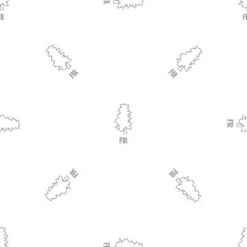 Fir tree pattern seamless vector Stock Illustration