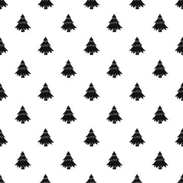 Fir tree pattern, simple style Illustrazione stock