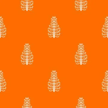 Fir tree pattern vector orange イラスト素材