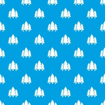 Fir tree pattern vector seamless blue イラスト素材