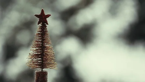 Fir tree toy snow hd footage Stock Footage 100023533