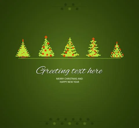 Fir-trees simple winter background. Beautiful vector illustration Stock Illustration