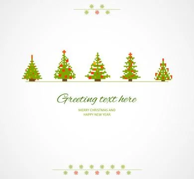 Fir-trees winter  background Stock Illustration
