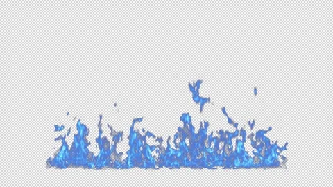Fire 03 Loop Blue HD Stock Footage 312508065
