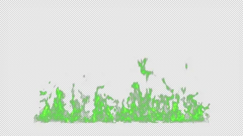 Fire 03 Loop Green HD Stock Footage 312508076