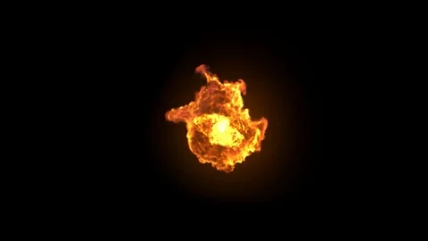 Fire 06 simulation video 3d Stock Footage 102065030