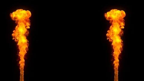 Fire 21 simulation video 3d Stock Footage 102065085