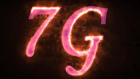Fire 7G high speed network technology concept by fire light lines speed mot.. Foto stock