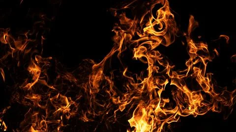 Fire abstract flame flow. Fire powerful heat blaze. Fire burning dramatic Stock Photos