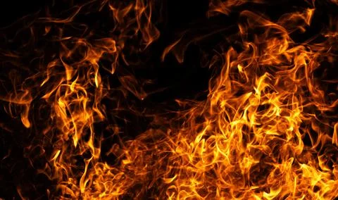 Fire abstract motion background. Fire intense heat texture. Fire dramatic e.. Stock Photos