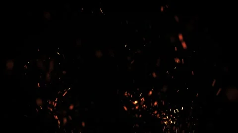 Fire, abstract. Realistic sparks of fire and flames. Fire particles rise up. Stock Footage 316263101