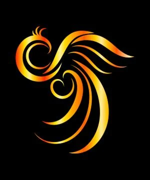 Fire Abtract Phoenix 1 Stock Illustration