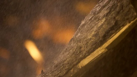 Fire with aches flying, Forest fires in slow motion Vídeo Stock 112891832