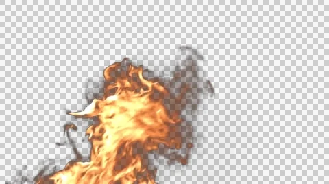 Fire in Action Ultra HD Alpha Channel. Stock Footage 54045428