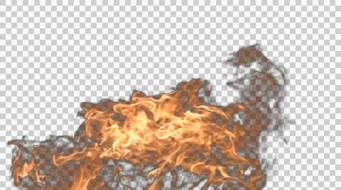 Fire in Action Ultra HD Alpha Channel. Stock Footage 54045525