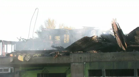 Fire Aftermath 7 Stock Footage