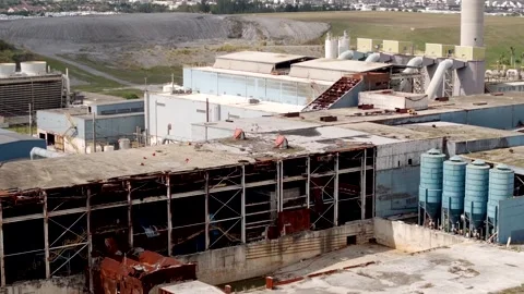 Fire aftermath incinerator Miami Dade Doral stock footage Vidéo 300808685