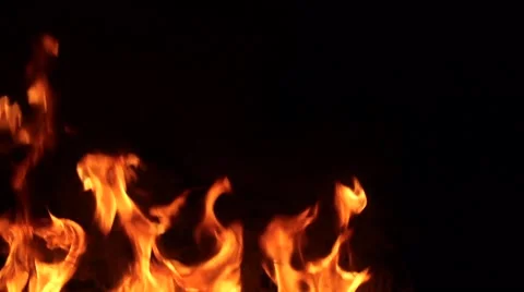 Fire against black background 스톡 동영상 48727416